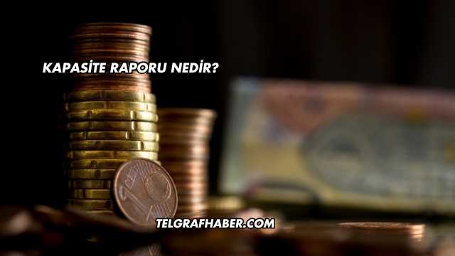 Kapasite Raporu Nedir?