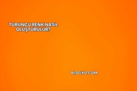 Turuncu Renk Nasıl Oluşturulur?